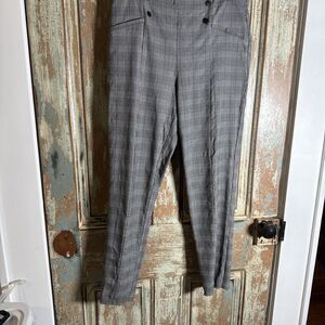 Retrology Womens Dress Pants Pull On High Rise Flat Front Lightweight Size L